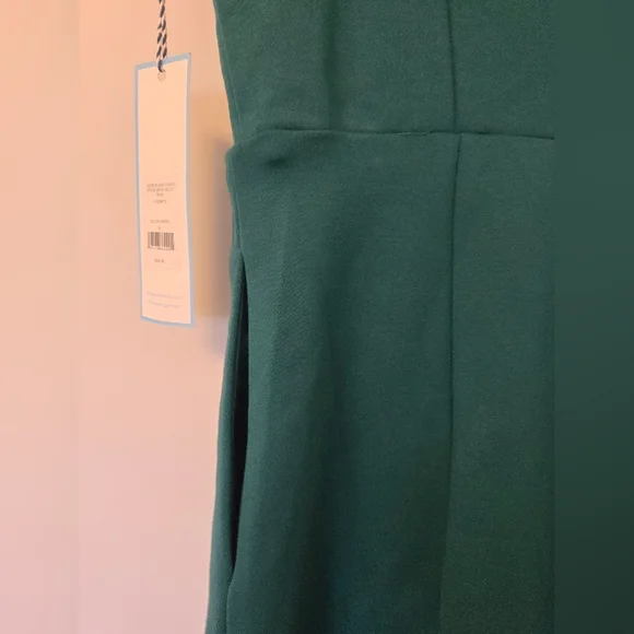 NWT Draper James Green Sleeveless Dress with Black Bow - Picture 5 of 8